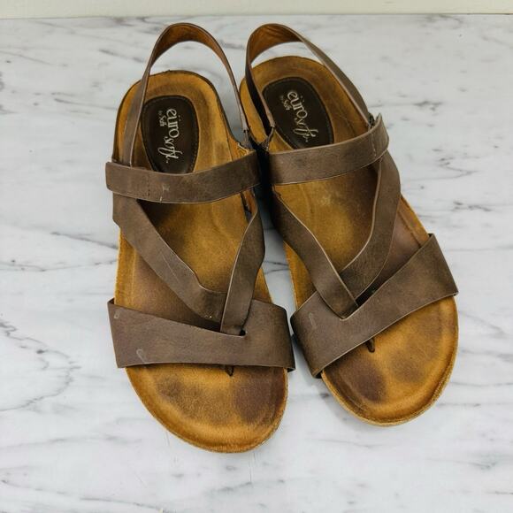 Euro Soft By Sofft Tan Leather Strappy Sandals Women’s Size 7 - Picture 9 of 11